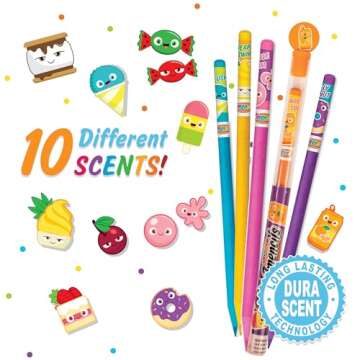Colored Smencils - Patented Gourmet Scented Colored Pencils made from Recycled Newspapers, 10 Count,...