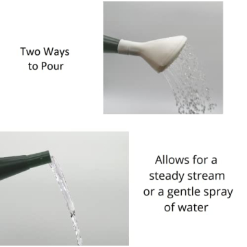 Durable 2 Gallon Ergonomic Green Watering Can