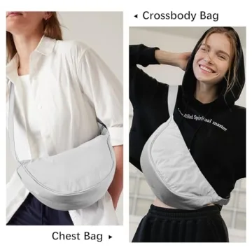 Trendy WESTBRONCO Crescent Crossbody Bag for Women