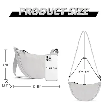 Trendy WESTBRONCO Crescent Crossbody Bag for Women