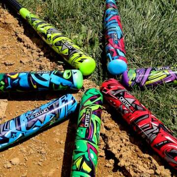Graffiti Bat & Ball Set for Youths and Adults - Baseball Fun