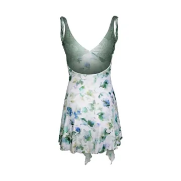 Women Sexy Floral Cami Mini Dress Backless Spaghetti Strap