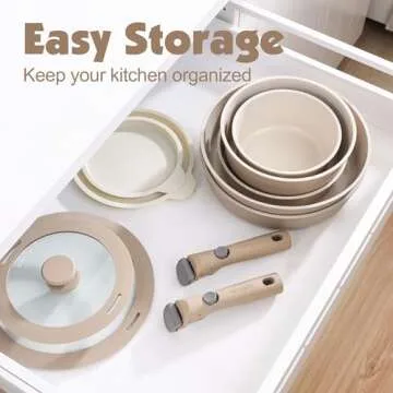 Buy SENSARTE 17 Piece Ceramic Pots and Pans Set