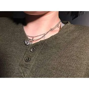 YOOESTORES82 Silver Angel Necklace for Women and Men