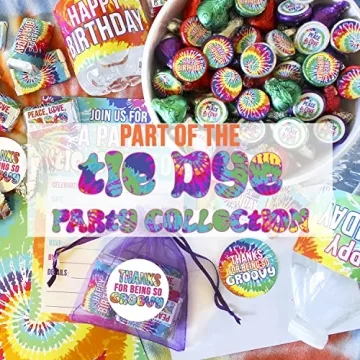 Colorful Tie Dye Birthday Party Invitations for All Ages