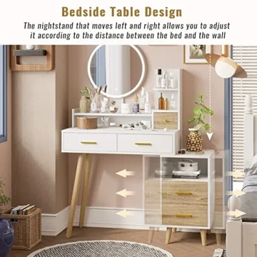 Tiptiper Vanity with Lights & Storage for Your Beauty Routine