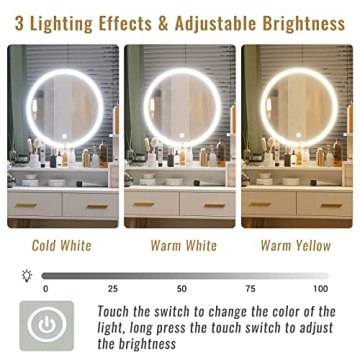 Tiptiper Vanity with Lights & Storage for Your Beauty Routine