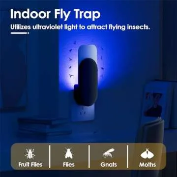 TIENBE Flying Insect Trap - 2 in 1 Bug Zapper & Night Light