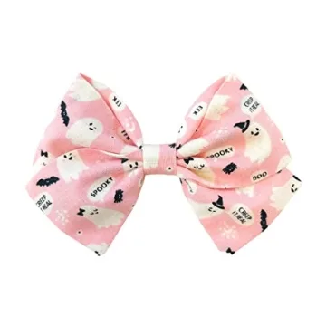 Pink Halloween Hair Bows Toddler Girls Halloween accessories Cute Ghost Halloween Bows Girl hair cli...