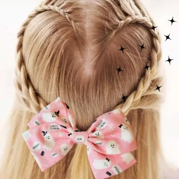 Cute Pink Halloween Bows for Toddlers and Girls - USA