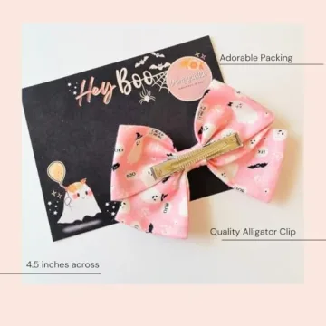 Cute Pink Halloween Bows for Toddlers and Girls - USA