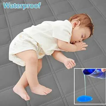 Yoofoss Waterproof Crib Mattress Protector - Ultra Soft & Breathable Toddler Mattress Pad