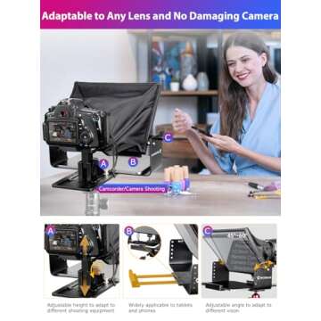 MOMAN MT12 Teleprompter Kit for Easy Presentations