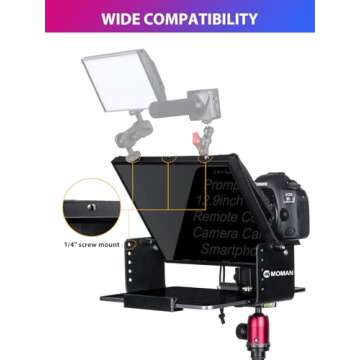 MOMAN MT12 Teleprompter Kit for Easy Presentations