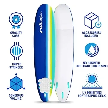 WAVESTORM Premium 8ft Classic Longboard Surfboard