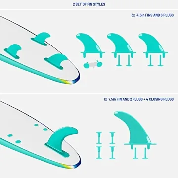 WAVESTORM Premium 8ft Classic Longboard Surfboard
