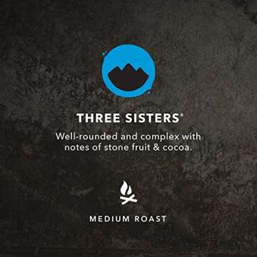Kicking Horse Coffee, Three Sisters, Medium Roast Whole Bean, 10 oz