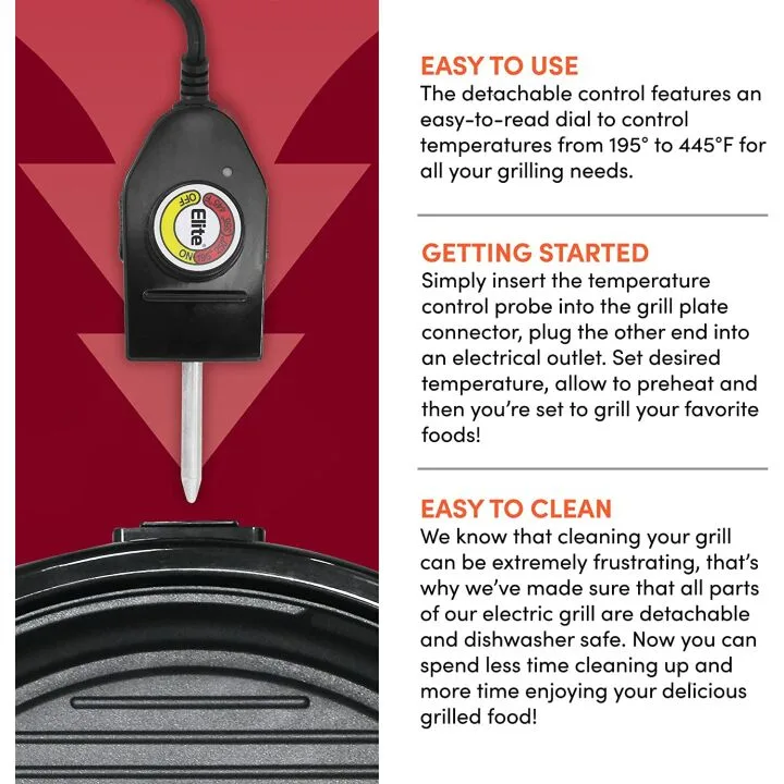 Smokeless Indoor Electric BBQ Grill with Glass Lid