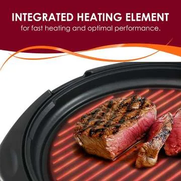 Smokeless Indoor Electric BBQ Grill with Glass Lid