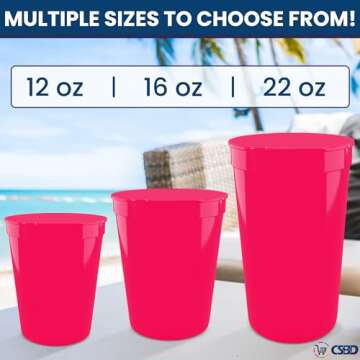 CSBD 22 oz. Plastic Cups – Customizable and Durable Tumblers