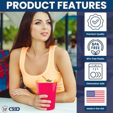 CSBD 22 oz. Plastic Cups – Customizable and Durable Tumblers