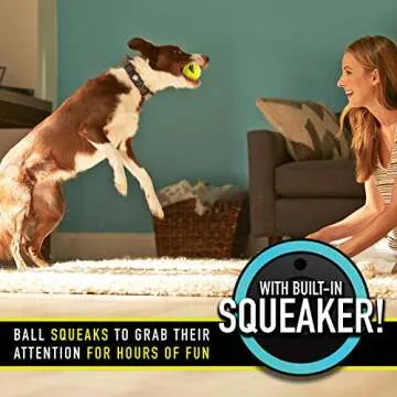 Franklin Pet Supply Co. Squeaky Dog Tennis Balls - Ready Set Fetch Dog Toy Tennis Balls with Squeake...