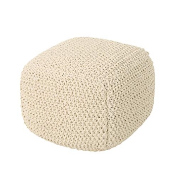 Christopher Knight Home Knox Cotton Pouf for Versatile Style