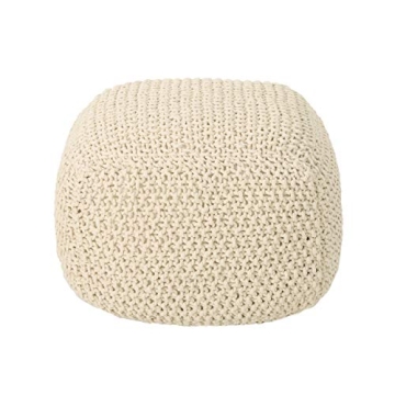 Christopher Knight Home Knox Cotton Pouf for Versatile Style