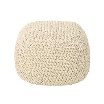 Christopher Knight Home Knox Cotton Pouf for Versatile Style