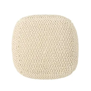 Christopher Knight Home Knox Cotton Pouf for Versatile Style