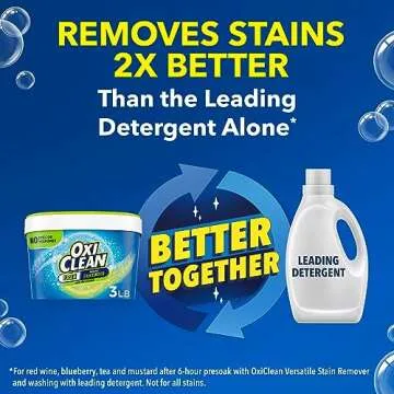 OxiClean Free Versatile Stain Remover Powder, 3 lb Perfect for Laundry