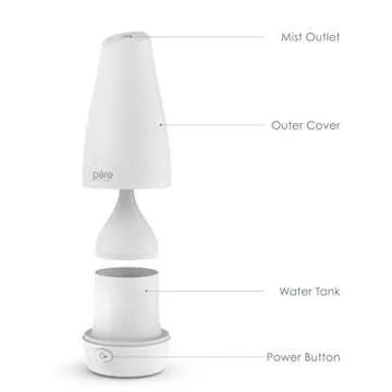 Pure Enrichment® PureSpa™ Essential Oil Diffuser - Compact Ultrasonic Aromatherapy Diffuser, Natural Air Deodorizer, 100ml Water Tank, and Optional Mood Light - Lasts Up to 7 Hours with Auto Shut-Off