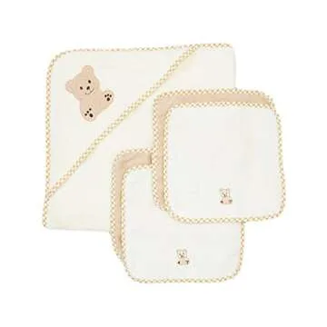 Spasilk Hooded Bath Towel & Washcloths for Newborns