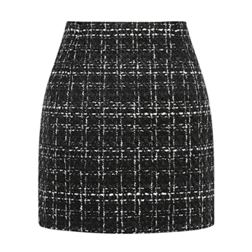 IDEALSANXUN Plaid Mini Skirt for Stylish Winter Outfits