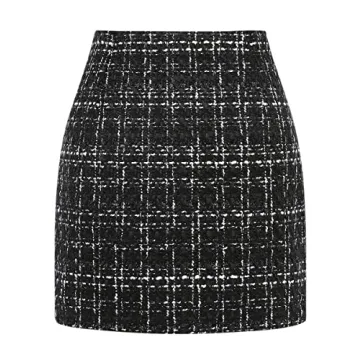 IDEALSANXUN Plaid Mini Skirt for Stylish Winter Outfits