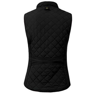 NE PEOPLE Womens Lightweight Quilted Zip Vest, Large, NEWV40BLACK