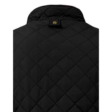 NE PEOPLE Womens Lightweight Quilted Zip Vest, Large, NEWV40BLACK