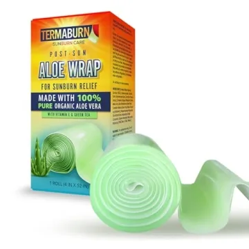 TermaBurn Aloe Wrap for Sunburn Relief – Hydro-Gel Aftersun Treatment with 100% Pure Aloe Vera Gel...