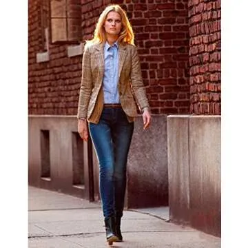 Face N Face Women's Cotton Long Sleeve Slim Short Blazer Suit Jacket