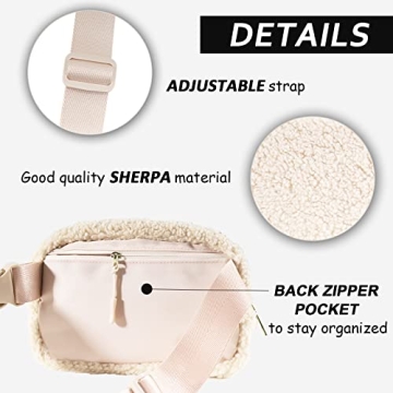 Unisex Fleece Belt Bag - Stylish Sherpa Fanny Pack for All