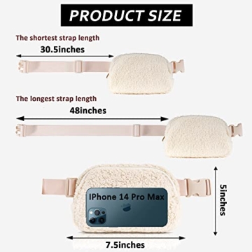 Unisex Fleece Belt Bag - Stylish Sherpa Fanny Pack for All