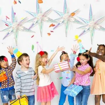 Tellpet Starburst Balloons, 50 Pcs Star Balloons 12 Spike Foil Explosion Party Balloons for Decorati...