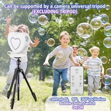 SANYIYIBA Heart Shaped Bubble Machine Automatic Blower Bubble Machine Bubble Maker with 360° Rotation for Kid Outdoor Family Games Party Birthday Gift