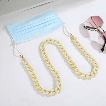 EUEAVAN Elegant Eyeglass Chain Marble Texture for Women