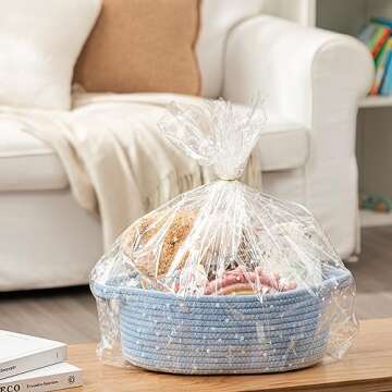 UBBCARE Small Cotton Woven Basket for Gifts & Storage