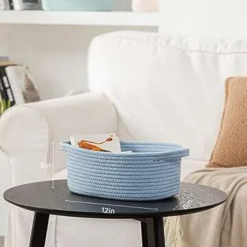 UBBCARE Small Cotton Woven Basket for Gifts & Storage