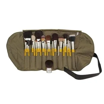 Luxury 24pc Makeup Brush Set with Roll-Up Pouch