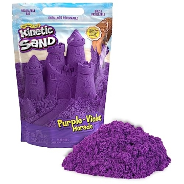 Kinetic Sand, 2.5lbs Purple Play Sand, Moldable Sensory Toys for Kids, Resealable Bag, for Ages 3 an...