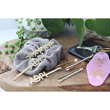 Alpha Delta Pi - Sorority Hair Clips - 6/pack