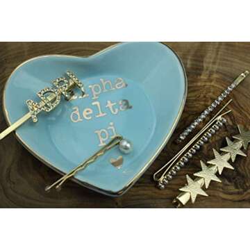 Alpha Delta Pi Sorority Hair Clips - Trendy 6-Pack